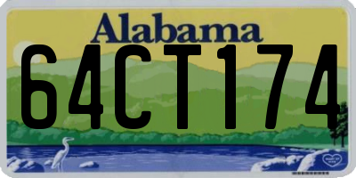 AL license plate 64CT174