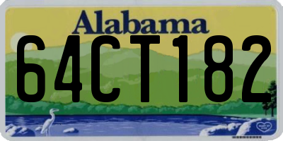 AL license plate 64CT182