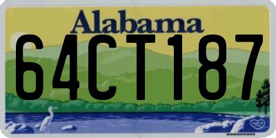 AL license plate 64CT187