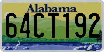 AL license plate 64CT192