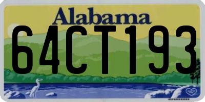 AL license plate 64CT193