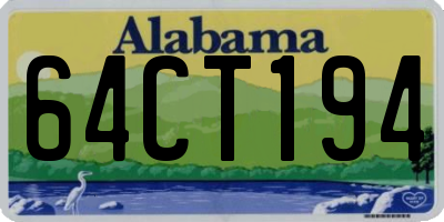AL license plate 64CT194