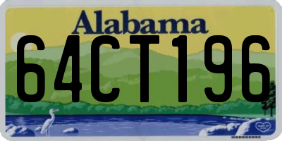 AL license plate 64CT196