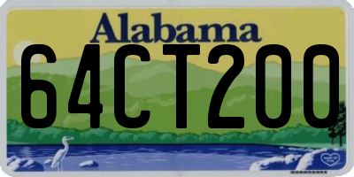 AL license plate 64CT200