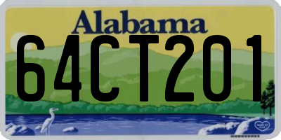 AL license plate 64CT201