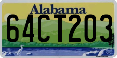 AL license plate 64CT203