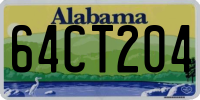 AL license plate 64CT204