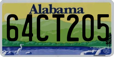 AL license plate 64CT205