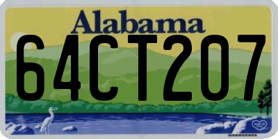 AL license plate 64CT207