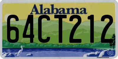 AL license plate 64CT212