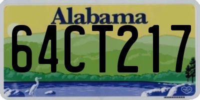 AL license plate 64CT217