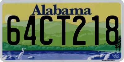 AL license plate 64CT218