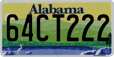 AL license plate 64CT222