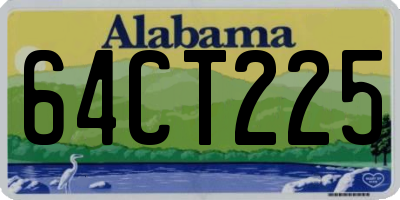 AL license plate 64CT225