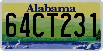 AL license plate 64CT231
