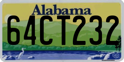 AL license plate 64CT232
