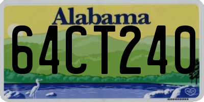 AL license plate 64CT240