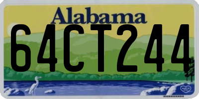 AL license plate 64CT244