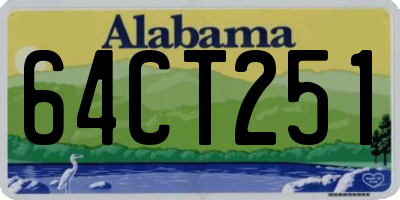 AL license plate 64CT251