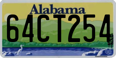 AL license plate 64CT254