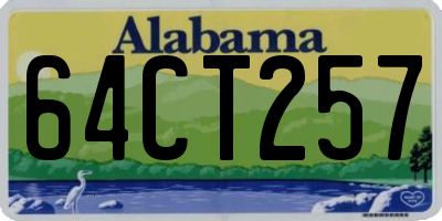 AL license plate 64CT257