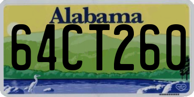 AL license plate 64CT260
