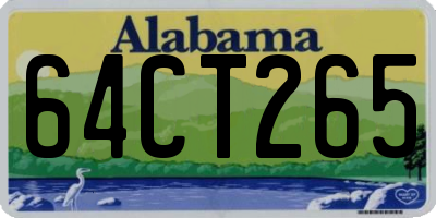 AL license plate 64CT265