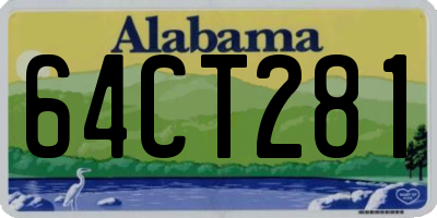 AL license plate 64CT281