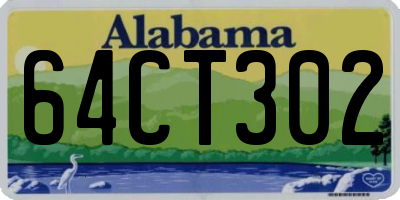 AL license plate 64CT302