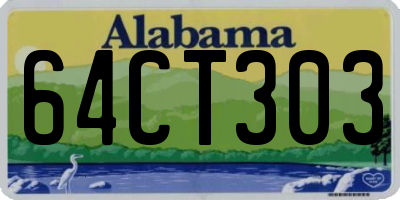 AL license plate 64CT303