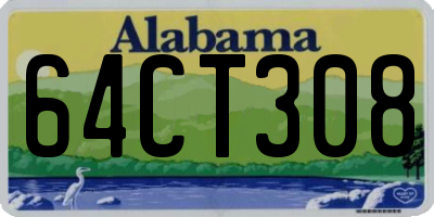 AL license plate 64CT308