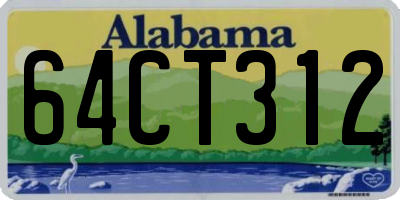 AL license plate 64CT312