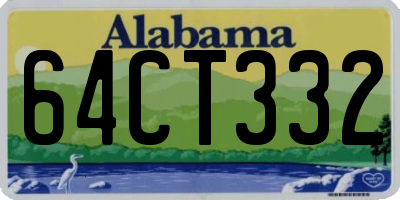 AL license plate 64CT332