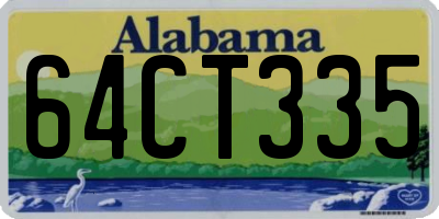 AL license plate 64CT335