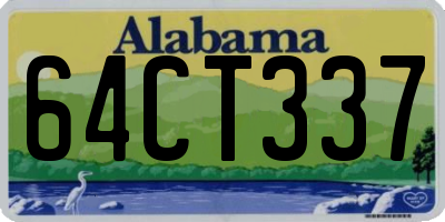 AL license plate 64CT337
