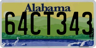 AL license plate 64CT343