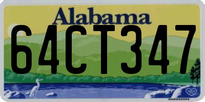 AL license plate 64CT347