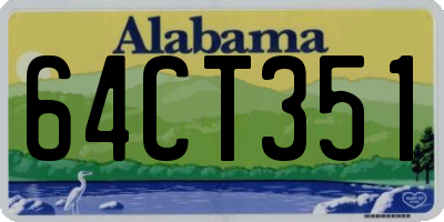 AL license plate 64CT351