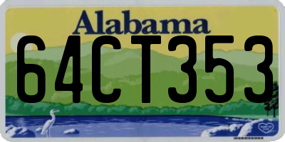 AL license plate 64CT353