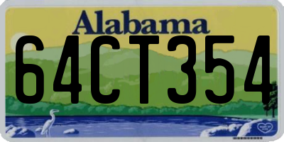 AL license plate 64CT354
