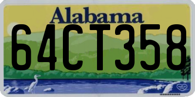 AL license plate 64CT358