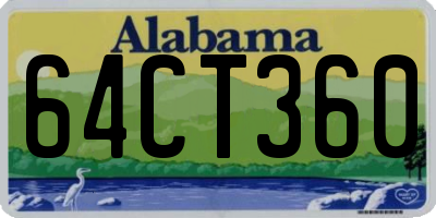 AL license plate 64CT360