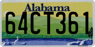 AL license plate 64CT361