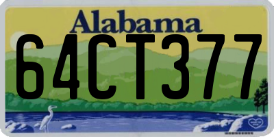 AL license plate 64CT377