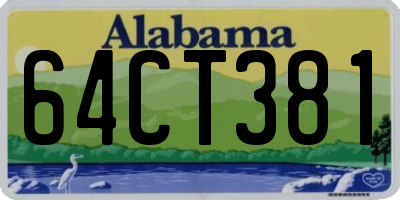 AL license plate 64CT381