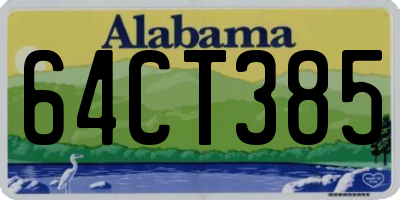 AL license plate 64CT385