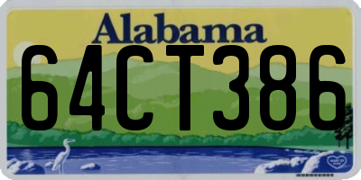 AL license plate 64CT386