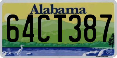 AL license plate 64CT387