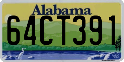 AL license plate 64CT391