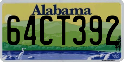 AL license plate 64CT392